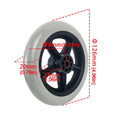 5 Inch Wheelchair Front Castor Durable Anti Slip Shopping Cart Wheels Replacement Solid Tire Wheel Travelling Trolley Caster Oasis Select 05