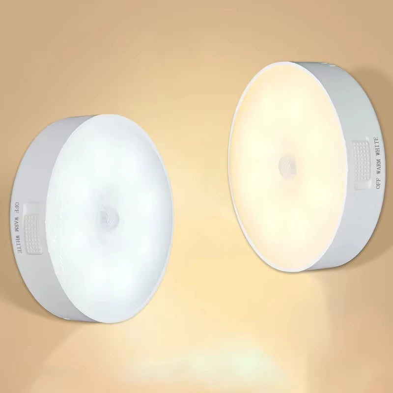 LED Motion Sensor Night Light USB Rechargeable Night Lamp For Kitchen Cabinet Wardrobe Lamp Staircase Wireless LED Closet Light Oasis Select