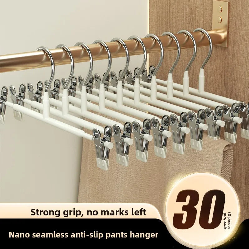 No-trace Anti-slip Stainless Steel Pants Hanger Clip Home Use JK Oasis Select