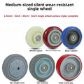PU Replacement caster wheels with double bearings orange color high load capacity wear resistance furniture wheels Oasis Select red 3 inch 75mm