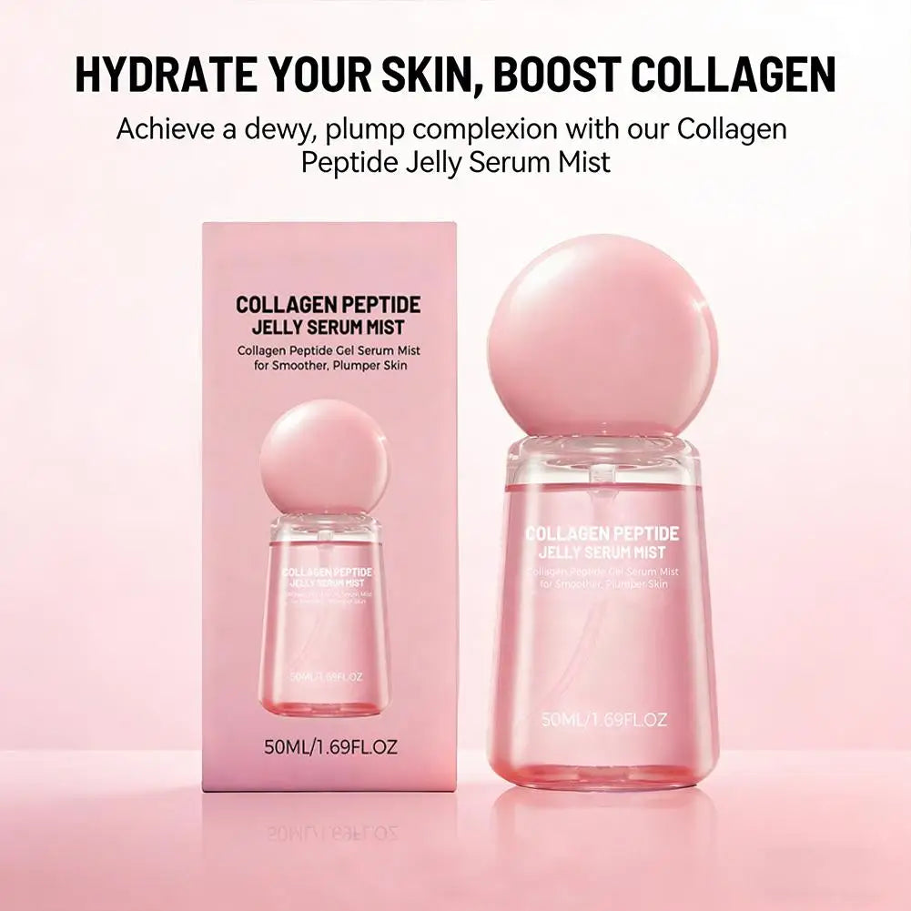Collagen Peptide Jelly Serum Mist Plumping Smoothing Dry Skin Brighten Firming Deep Hydrating Spray Serum with Collagen Peptides Oasis Select