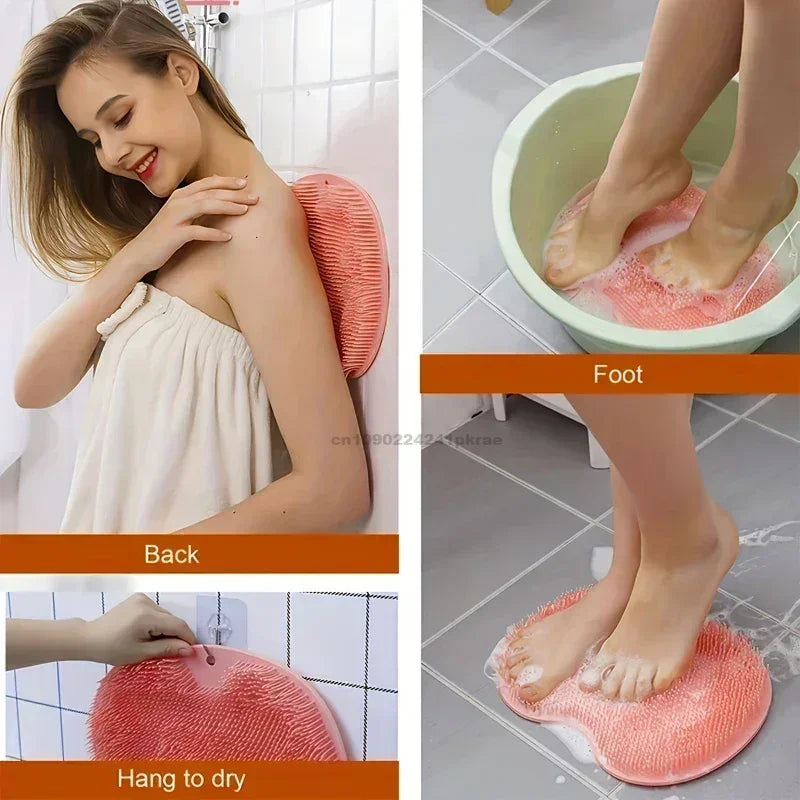 1pcs Lazy Back Rub Artifact Wall Rub Mud Bath Brush Rub Artifact Back Dont Ask for Help Bath Towel Painless Rub Foot Pad Oasis Select