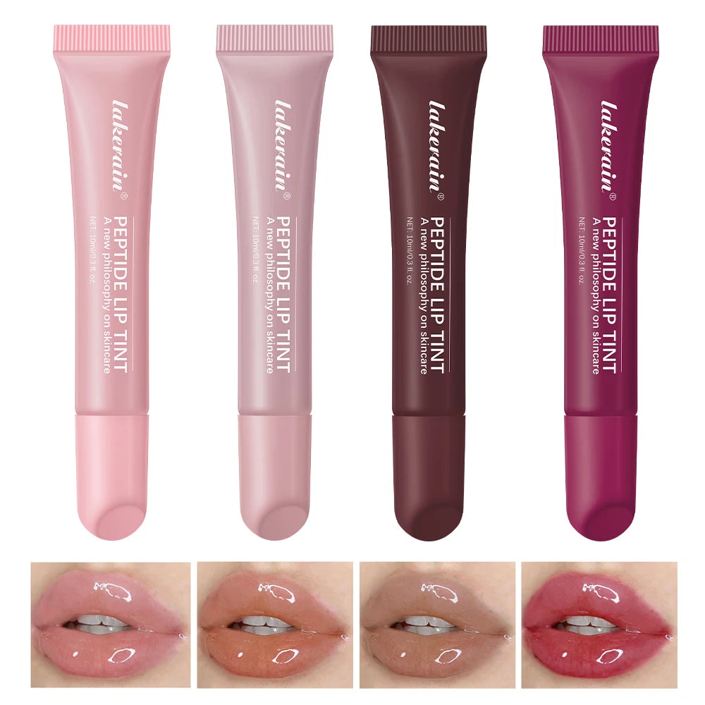 4pcs Mirror Lip Glaze Moisturizes Jelly Lip Enrichment Oil Lasting Water Light Glass Lip Oil Remove Line Lip Protection Serum Oasis Select 4 pcs