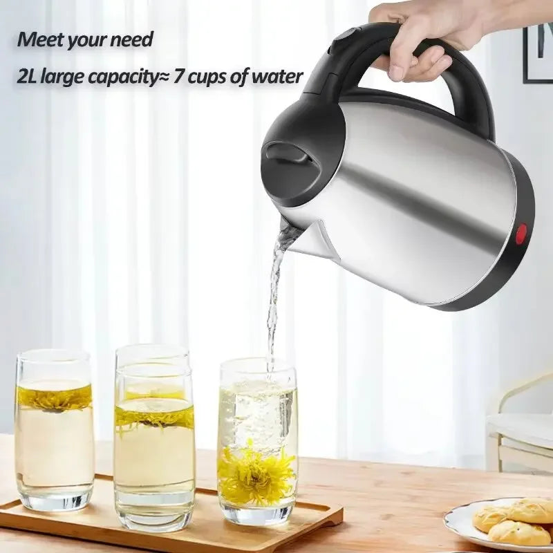 Electric Kettle 2L Hot Water Kettle Stainless Steel Electric Teapot Coffee Tea Beverage Boiler Electric Water Heater 220v/230v Oasis Select