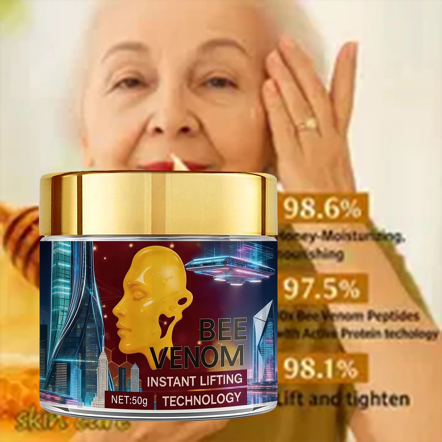 Bee Venom Lifting Cream with Retinol & Arbutin – Firming Face Cream Lifting Face Cream Oasis Select