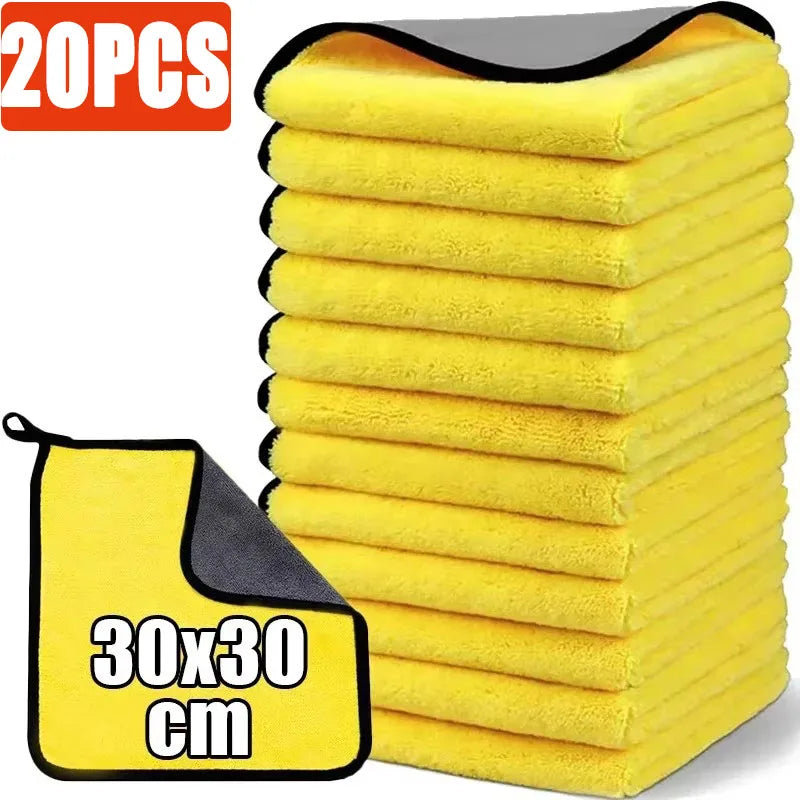 1/5/10/20pieces 30x30/60CM Car Wash Microfiber Towel Car Cleaning Drying Cloth Hemming Car Care Cloth Detailing Car Wash Towel Oasis Select 30x30cm-20pieces