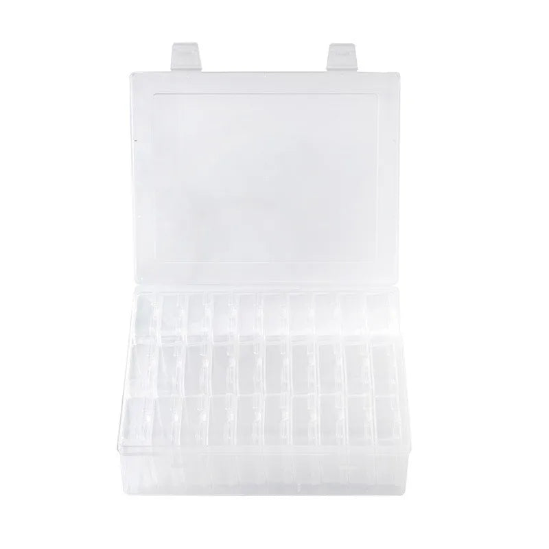 Transparent Plastic Bead Accessories Storage Box Nail Art Jewelry Box Diamond String Beads Organizer Modern Minimalist Style Oasis Select