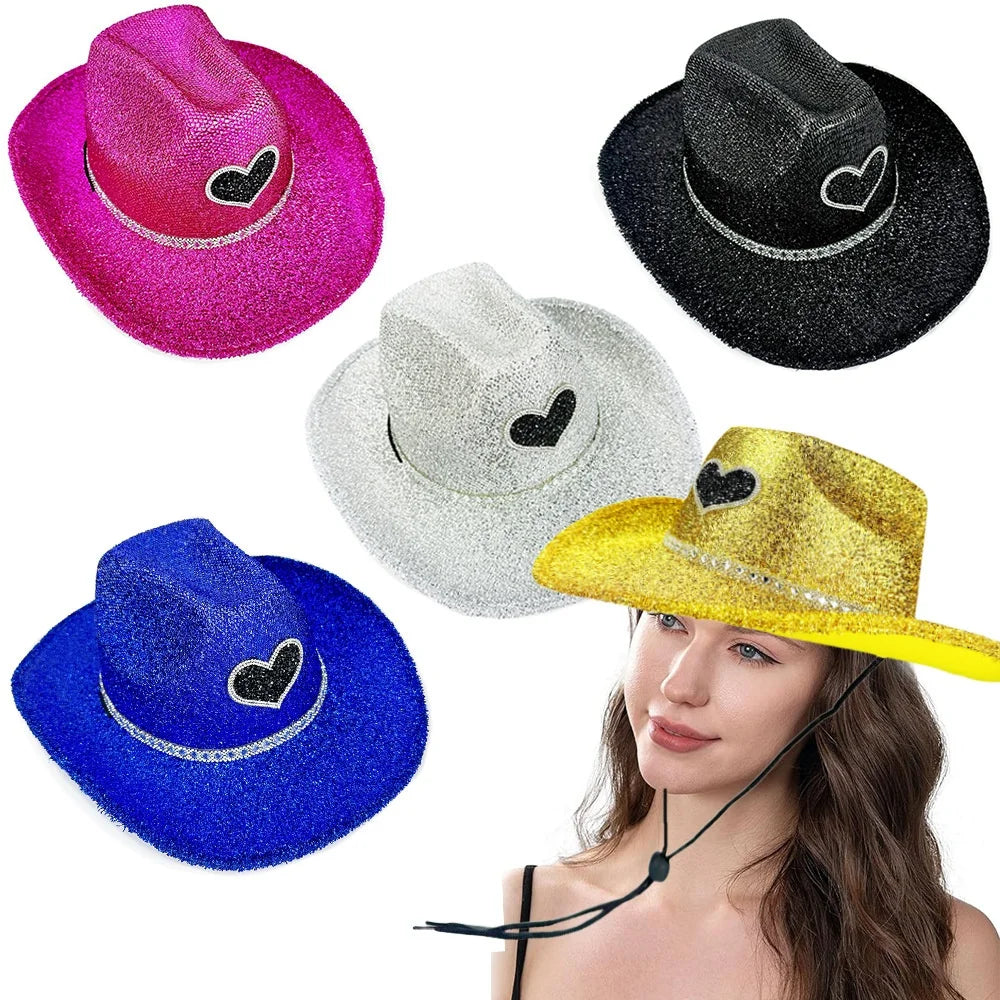 Women's Rhinestone Cowgirl Hat | Wide Brim Western Sun Hat