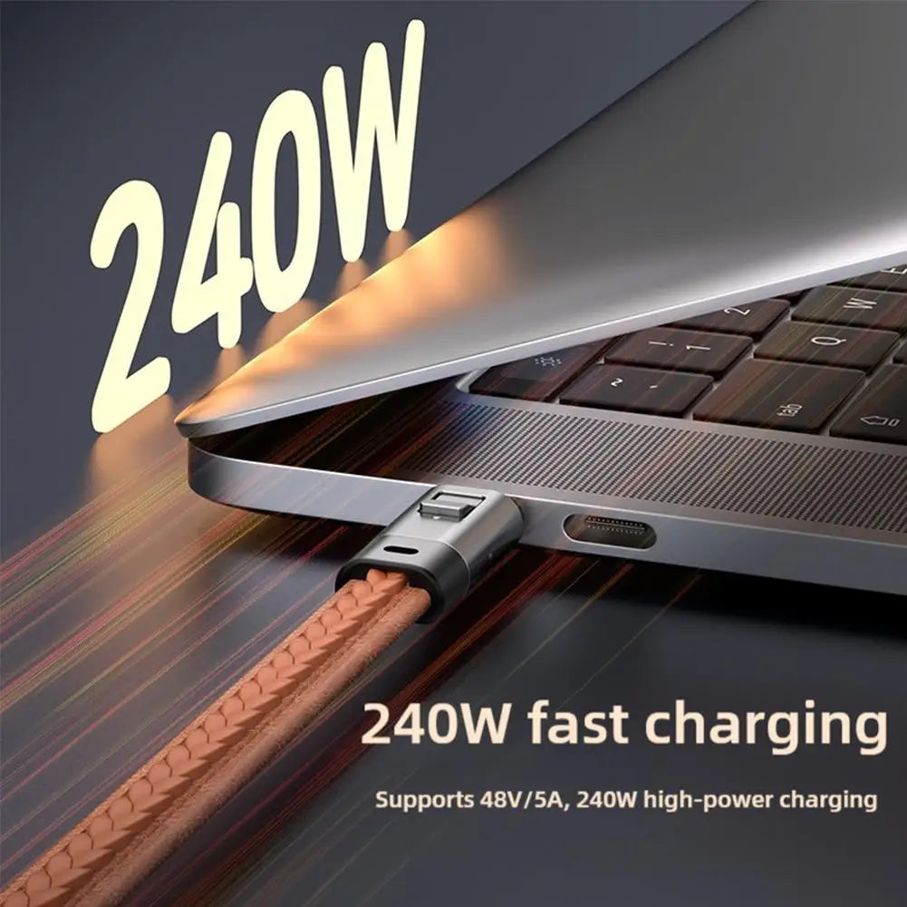 240W USB-C Keychain Charging Cable | PD Fast Charge Type-C