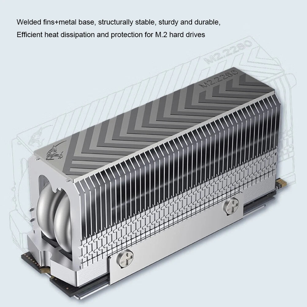 Shunmaii M.2 2280 SSD Heatsink – Dual Heat Pipe Cooler SSD Heatsink Cooler Oasis Select