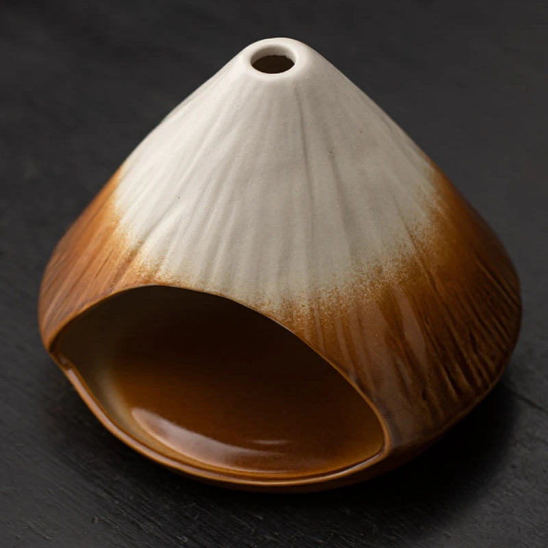Ceramic Palo Santo Sticks Holder Incense Burner Sage Incense Holders with Chimney Ash Catcher Tray for Meditation Yoga Room Oasis Select