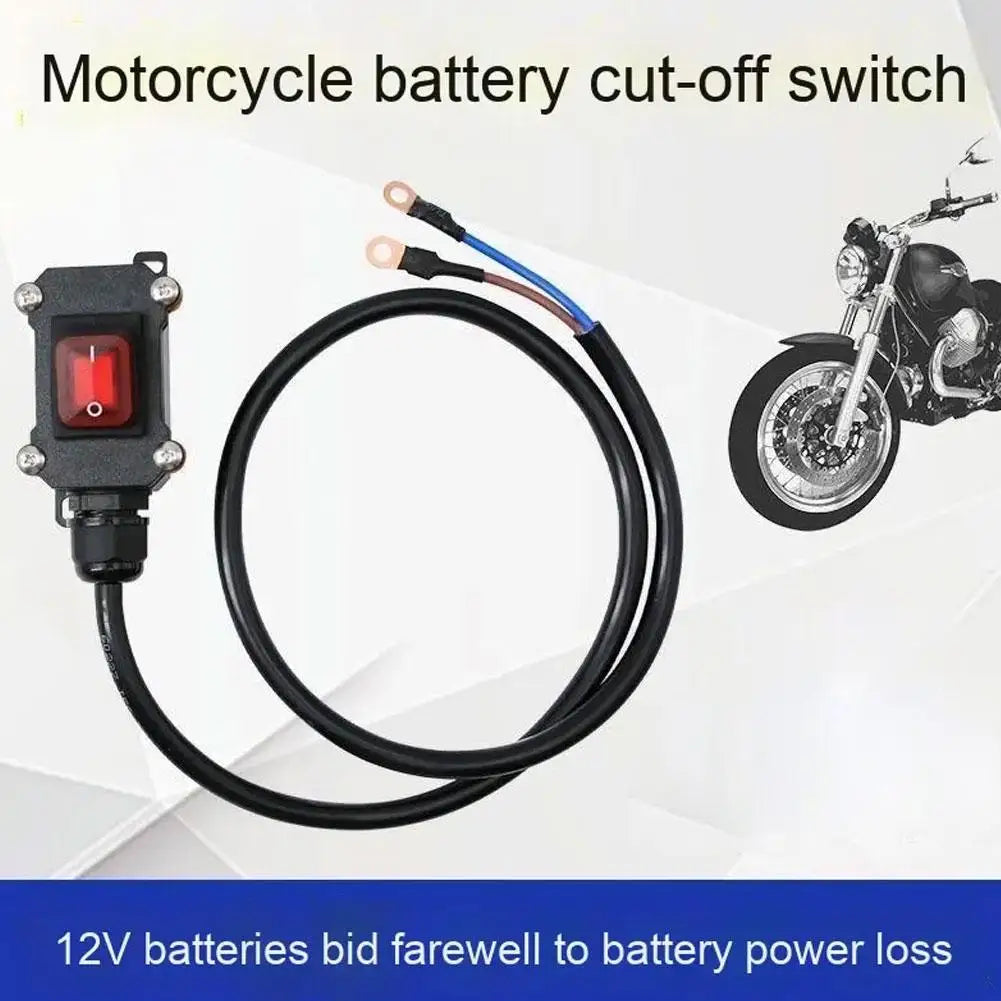 30/50/100cm Cable Motorcycle Kill Switch Heavy Duty Battery Disconnect Switch Waterproof Power Cut Off 12V/24V Oasis Select