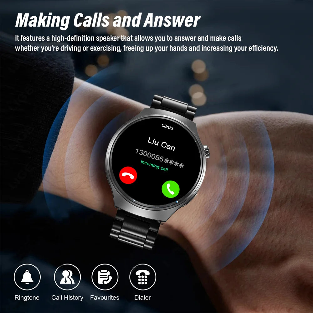 LAXASFIT Men's Smartwatch – Bluetooth Calling, HD Display
