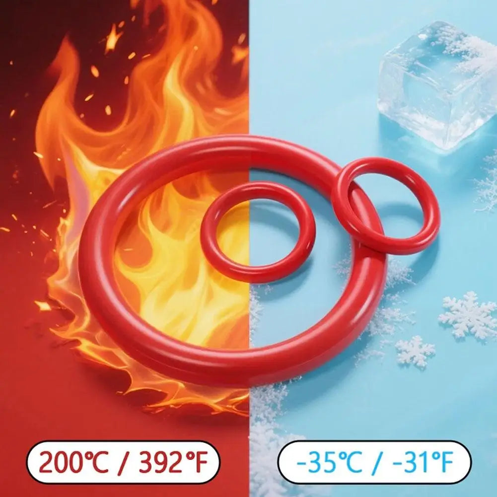 351pc Silicone O-Ring Set – 10 Sizes, Oil & Heat Resistant
