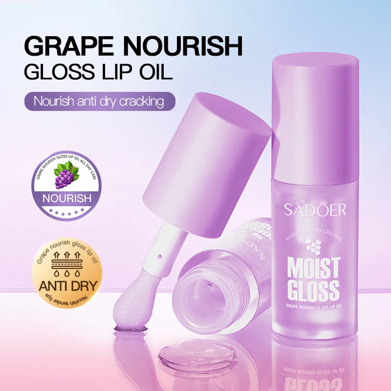 SADOER Fruit Crystal Jelly Lip Oil – Plumping Lip Serum Gloss Lip Oil Gloss Oasis Select