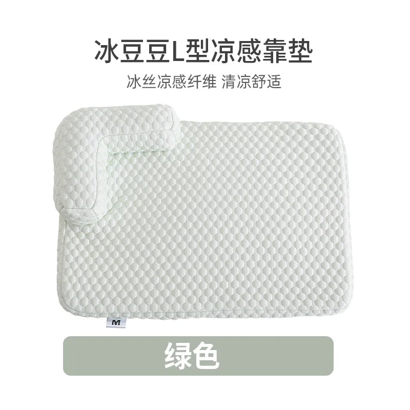 Spring and Summer Dog Cool Cushion Sofa, Dog Bed, Cat Bed, Pet Bed, Ice Silk Cat, Teddy, Small Dog Mat Oasis Select Green M55x40cm 6 kg