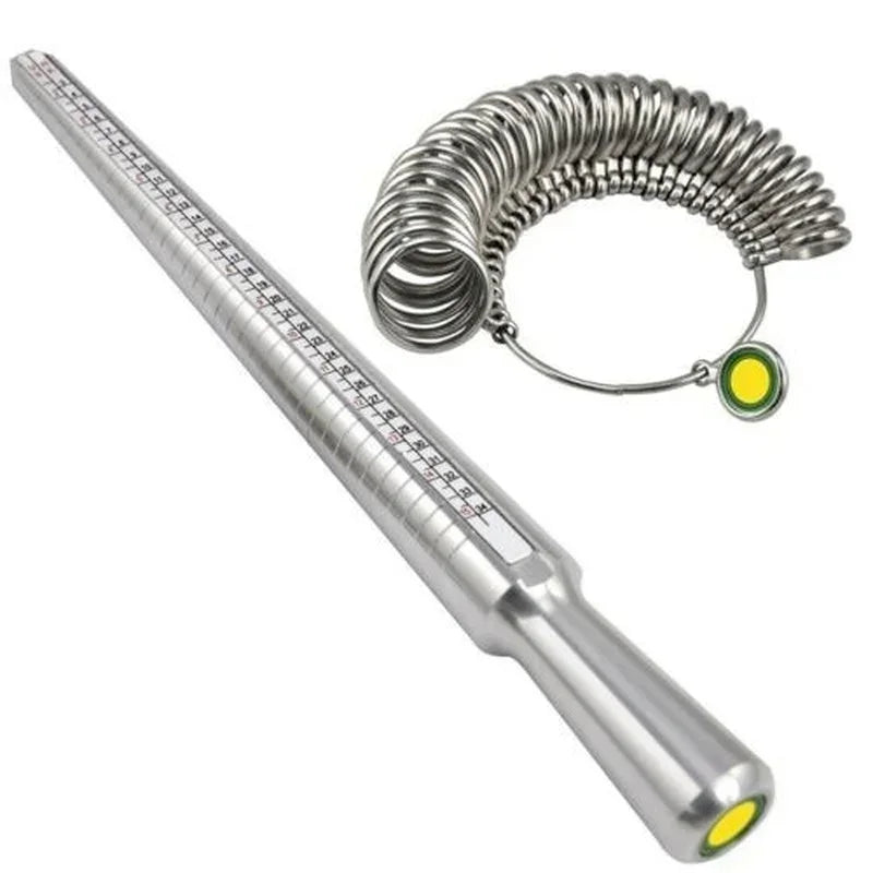 Metal Ring Sizer Measuring Tool Set Gauge Mandrel Stick Finger Tool Jewelry Making Equipments Accessories Oasis Select
