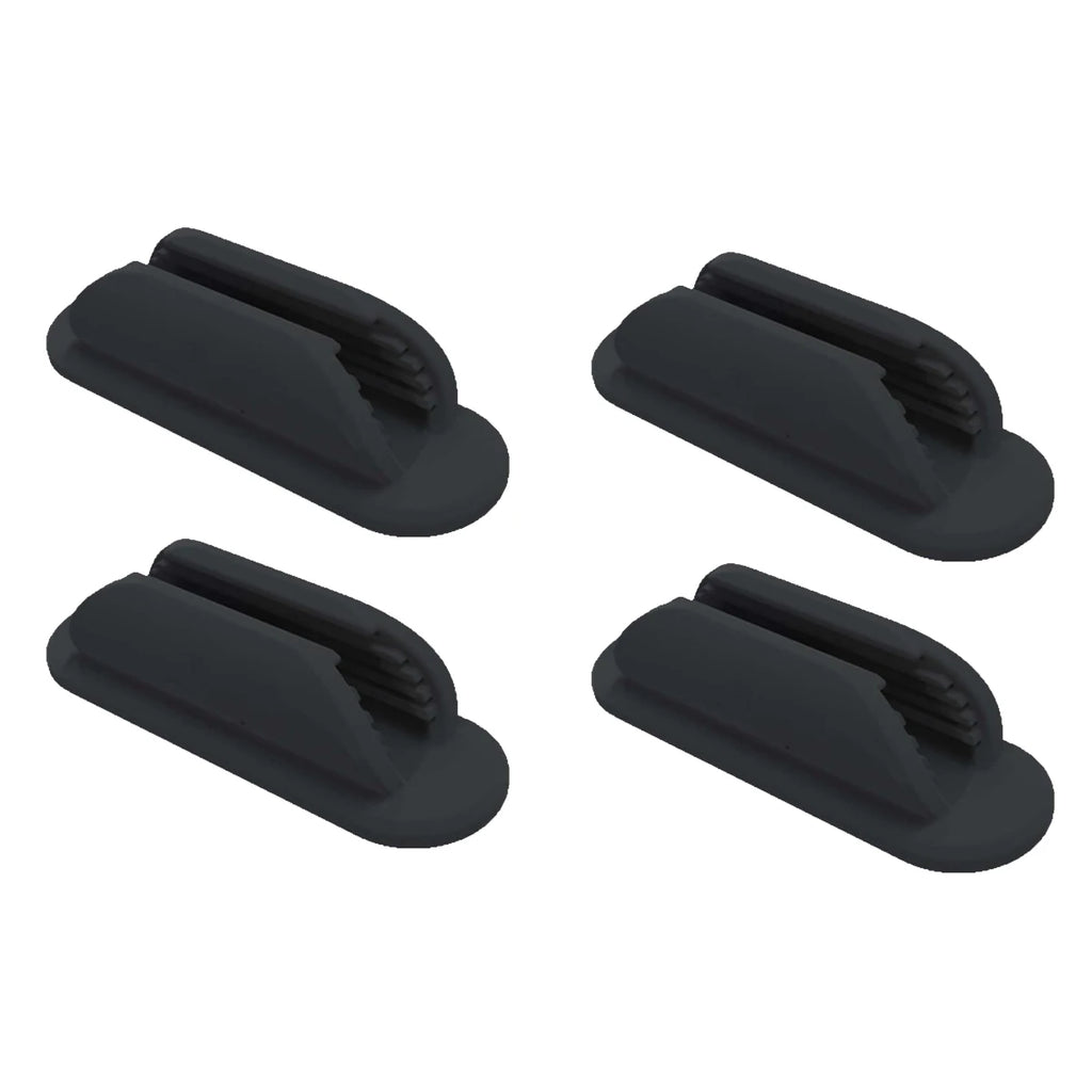 2/4 PCS Adhesive Silicone Pen Holder Desk & Wall No-Drill Flexible Pencil Fixator Space-Saving Organizer, Home Office Classroom Oasis Select Black 4pcs