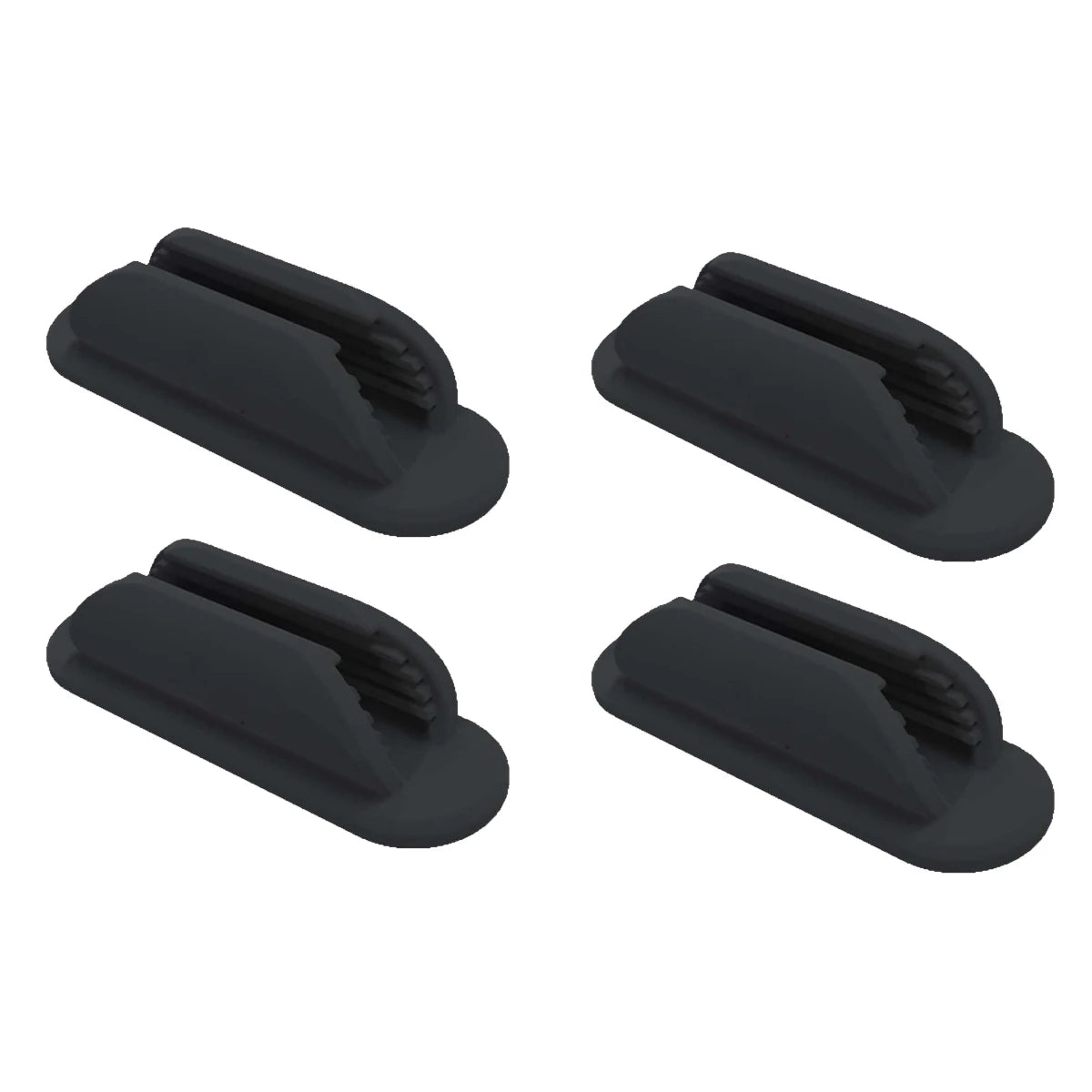 2/4 PCS Adhesive Silicone Pen Holder Desk & Wall No-Drill Flexible Pencil Fixator Space-Saving Organizer, Home Office Classroom Oasis Select Black 4pcs
