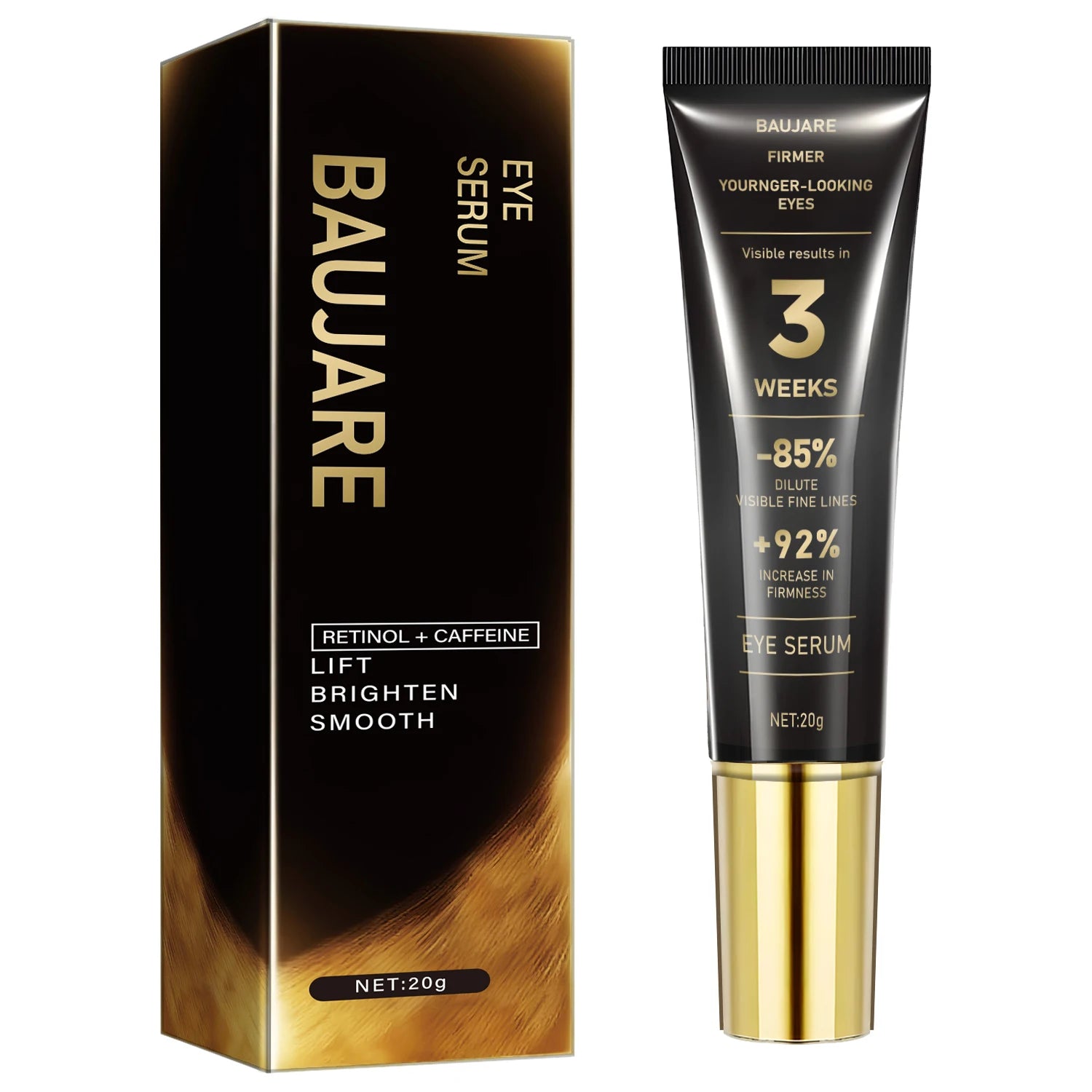 Retinol & Caffeine Eye Serum – Lifts, Brightens & Smooths Eye Serum Cream Oasis Select black 20g