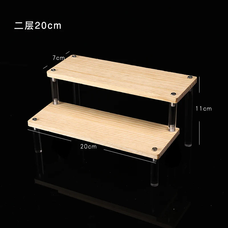 Wooden Multi-Layer Step Display Stand for Figures & Blind Box