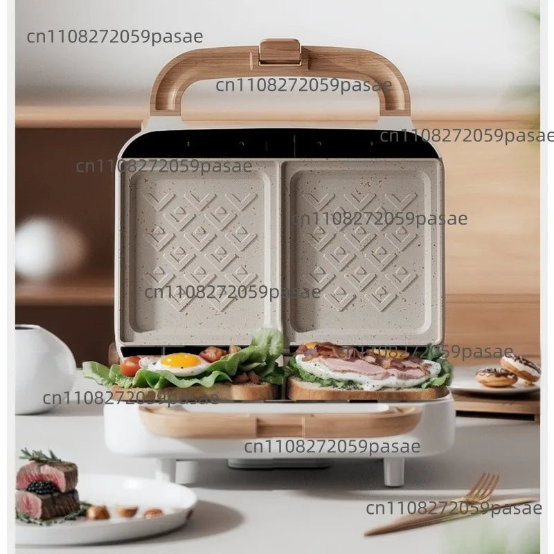 Double Pan Breakfast Machine – Waffle, Sandwich & Egg Maker