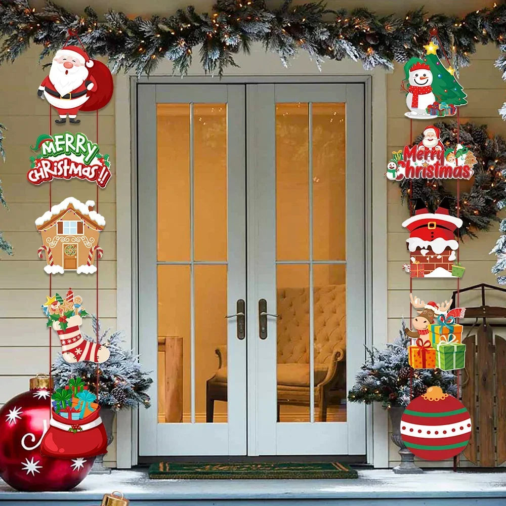 Christmas Decorations Party Door Decorations Santa Claus Door Decorations Banners Pendants Party Supplies Oasis Select