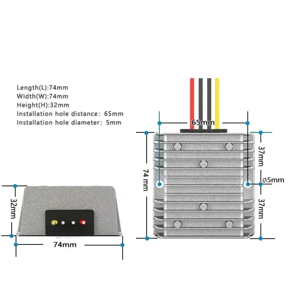 20V-90V to 12V 8A-15A automotive voltage regulator DC DC converter 24V36V48V60V72V to 12V Step Down Transformer Car Power Supply Oasis Select