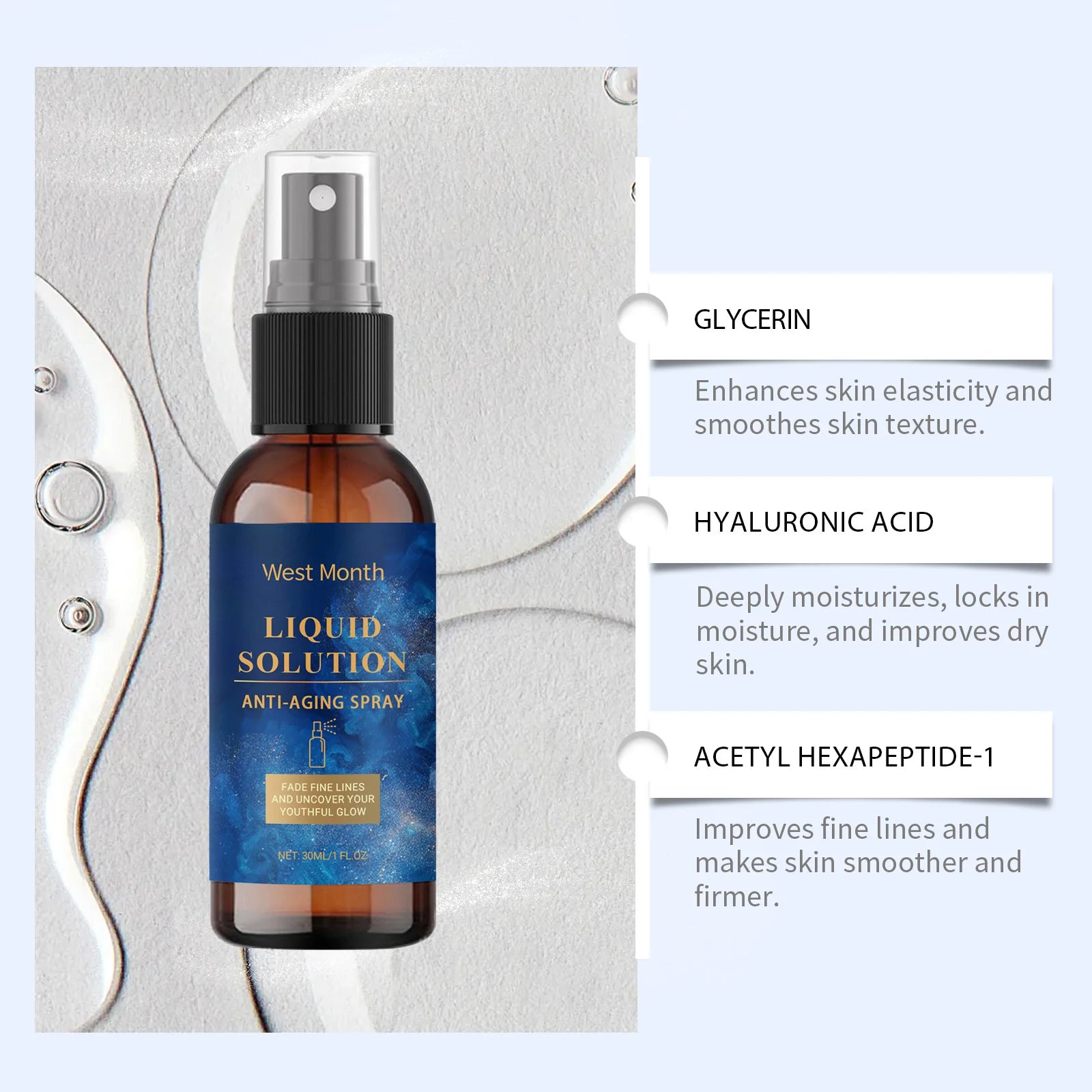WEST MONTH Anti-Aging Facial Serum – Firming, Lifting & Wrinkle Cream Anti-Aging Face Serum Oasis Select