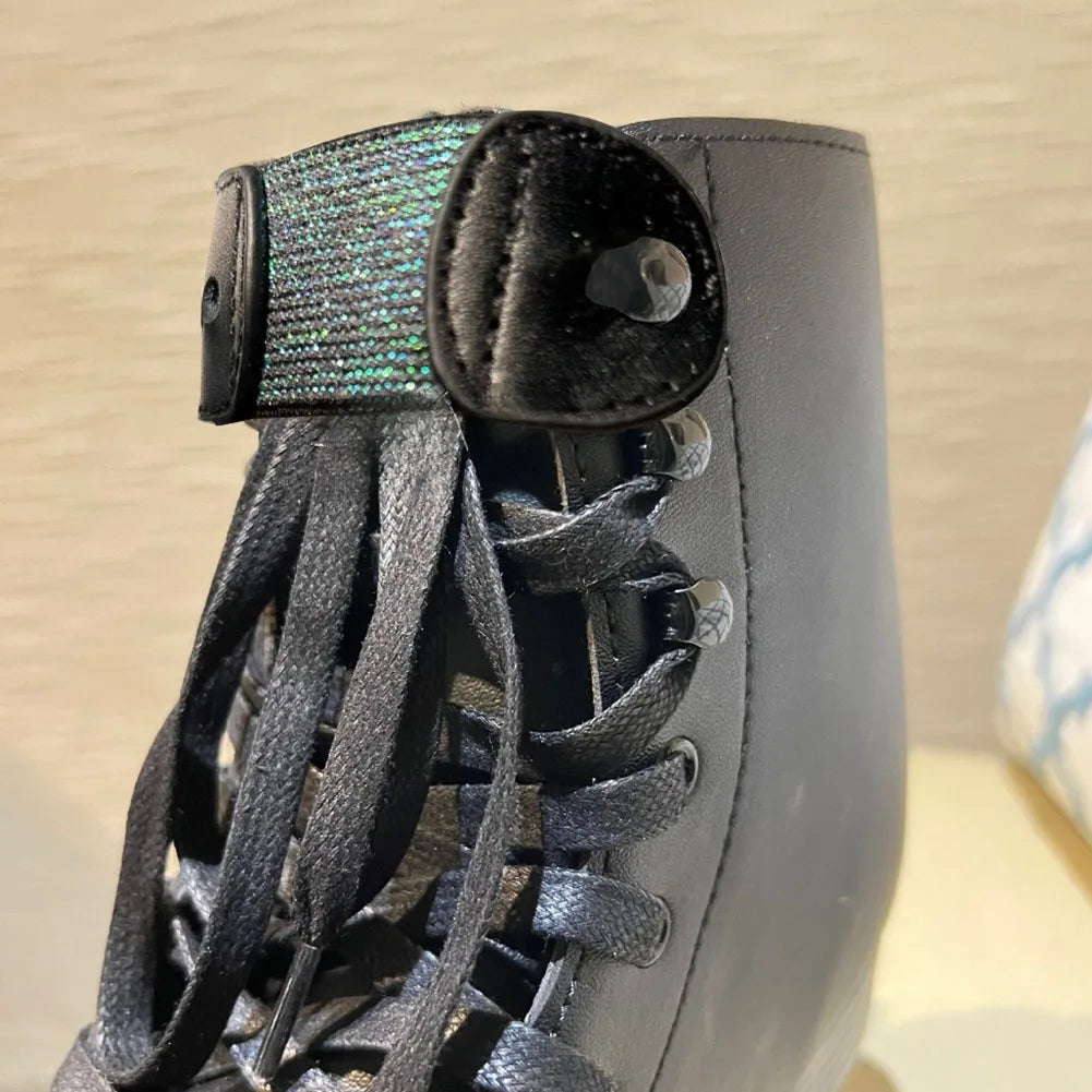 Figure Skates Lace Strap Elastic Bands Keeps Laces Secure and Neat Designed for Training Practice and Competition on Ice Oasis Select