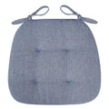 Universal Horseshoe Shape Dining Chair Cushion Thickened Keep Warm Cotton Linen Seat Pad Breathable All Season Home Use Oasis Select Blue