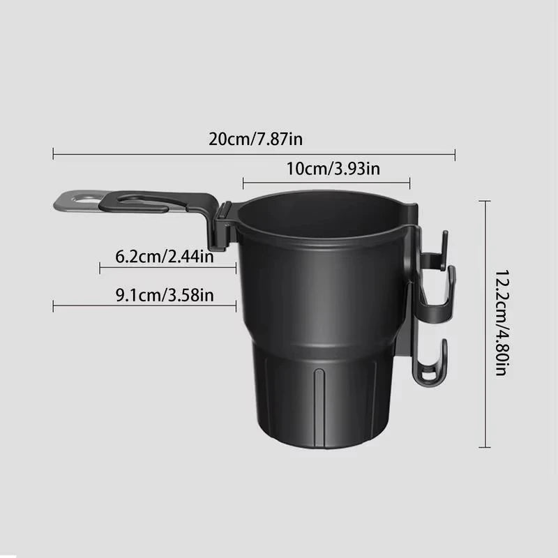Car Headrest & Vent Cup Holder Organizer – Phone Mount & Hook