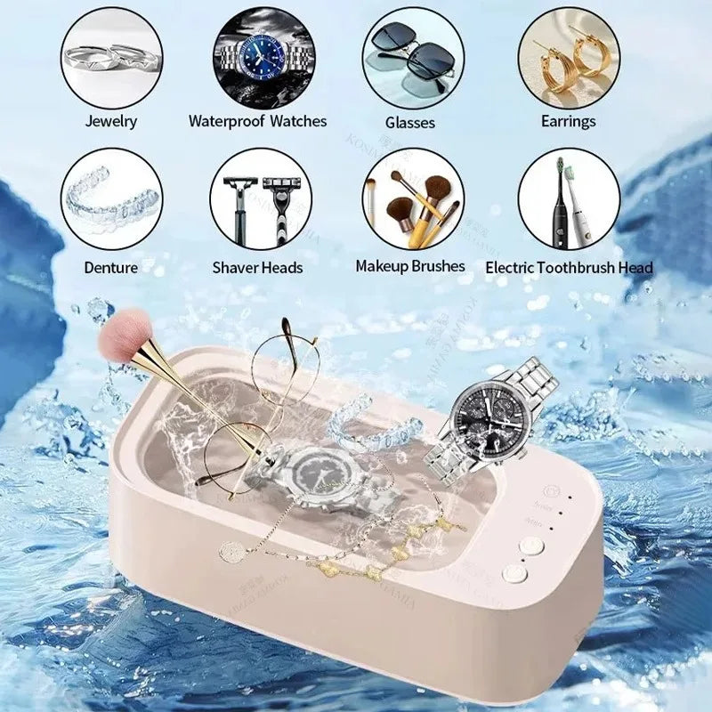 Contact Lens Ultrasonic Cleaner Glasses Cleaning Machine Vibrating Electric 3 Speed Jewelry Watch Timing Cleaning Machine Oasis Select