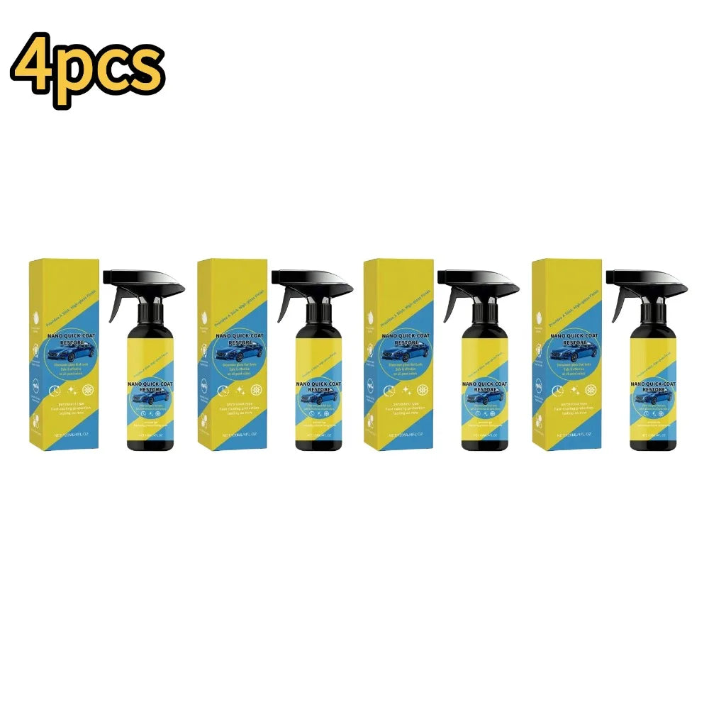 Car Automotive Nano Ceramic Coating Spray Hydrophobic Paint Sealant Polishing Liquid High Gloss Long Lasting Protection Oasis Select 4pcs