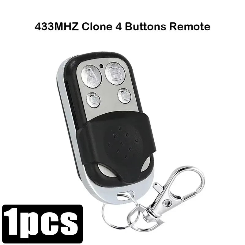 1/5/10Pcs Universal 4 Buttons Garage Door Opener Remote Control 433MHZ Clone Fixed Learning Rolling Code Duplicator Garage Oasis Select 1pcs