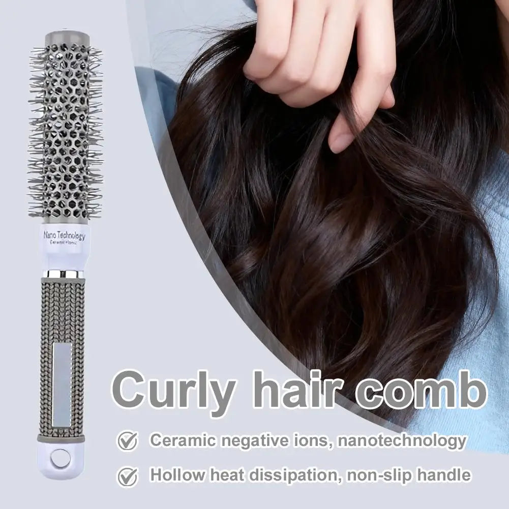 Ceramic Ion Hair Brush Nano Hairbrush Thermal Ceramic Ion Round Comb Hairdressing Hair Salon Styling Drying Curling Oasis Select