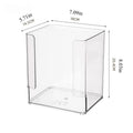 Acrylic Mask Storage Box Large Capacity Transparent Organizer for Vanity Countertop Skincare Cosmetics Desktop Shelf Oasis Select Transparent - square