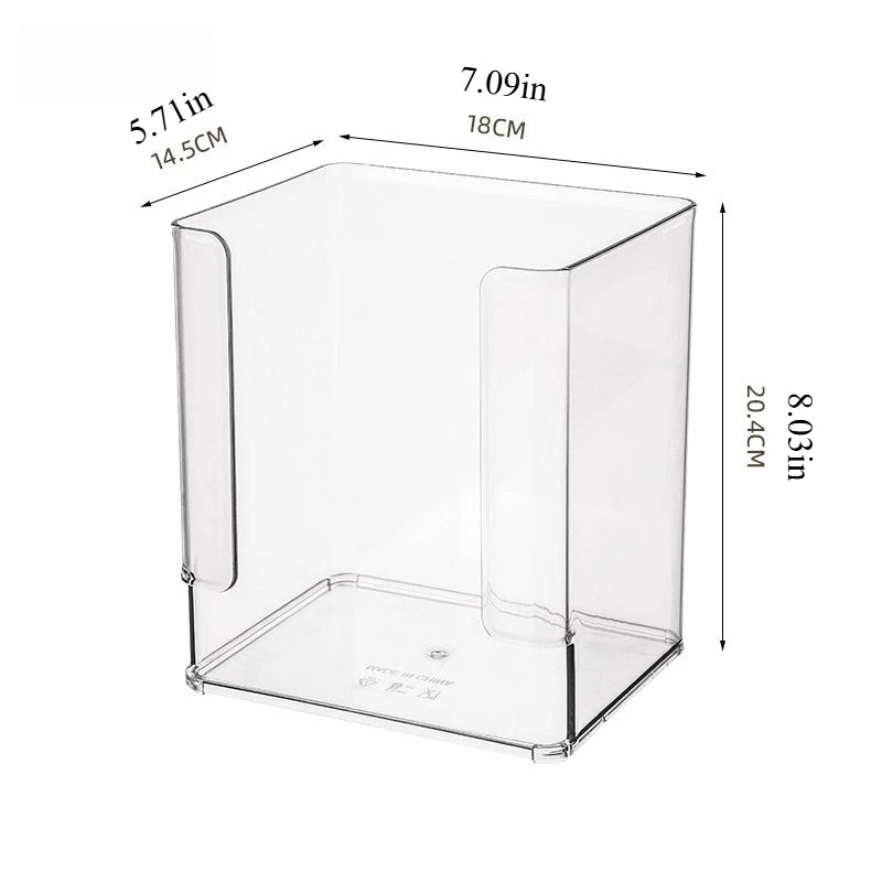 Acrylic Mask Storage Box Large Capacity Transparent Organizer for Vanity Countertop Skincare Cosmetics Desktop Shelf Oasis Select Transparent - square
