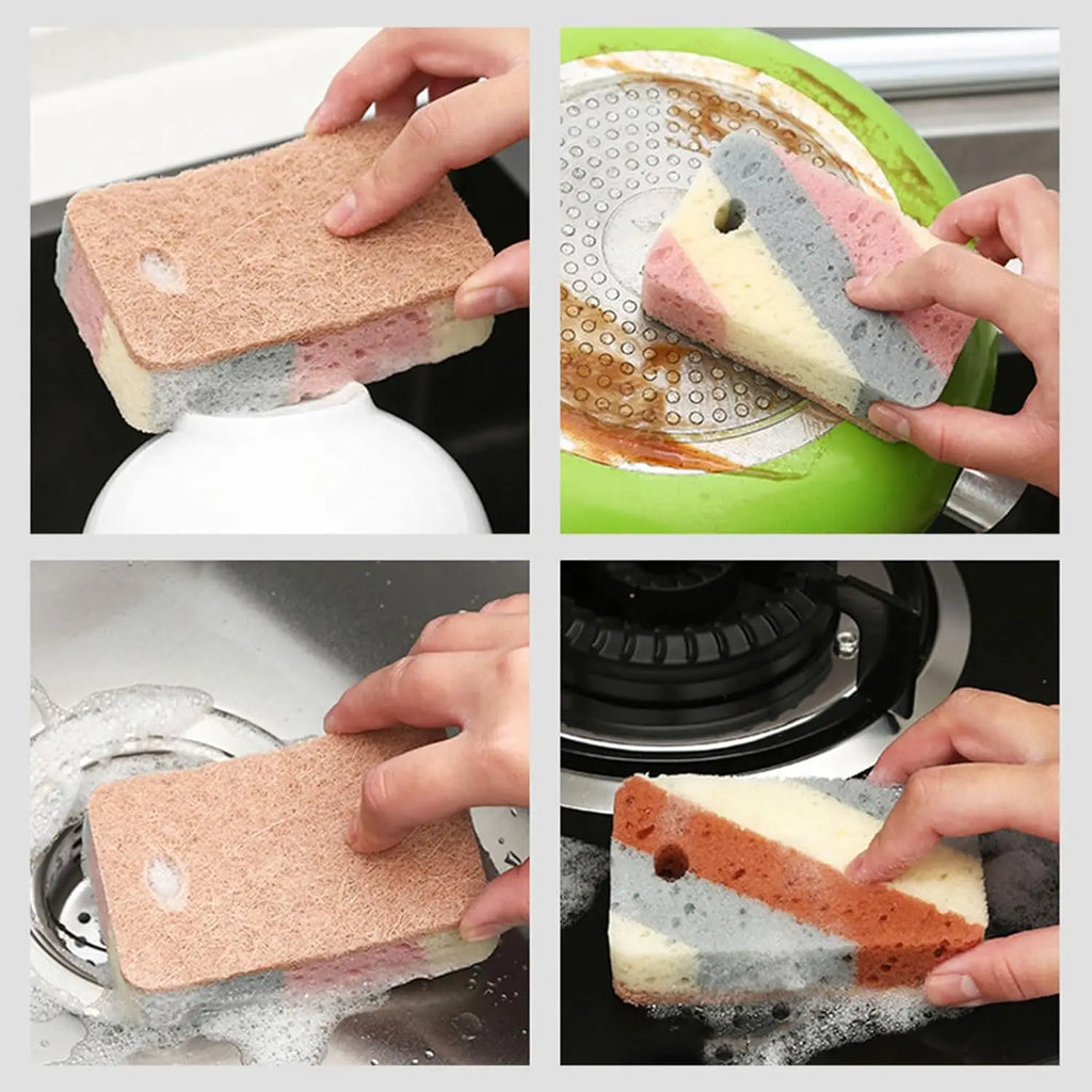 Dual Sided Dish Sponge Colorful Cellulose Sponges for Kitchen Utensil Cleaning Scouring Pads Household Cleaning Tool Oasis Select