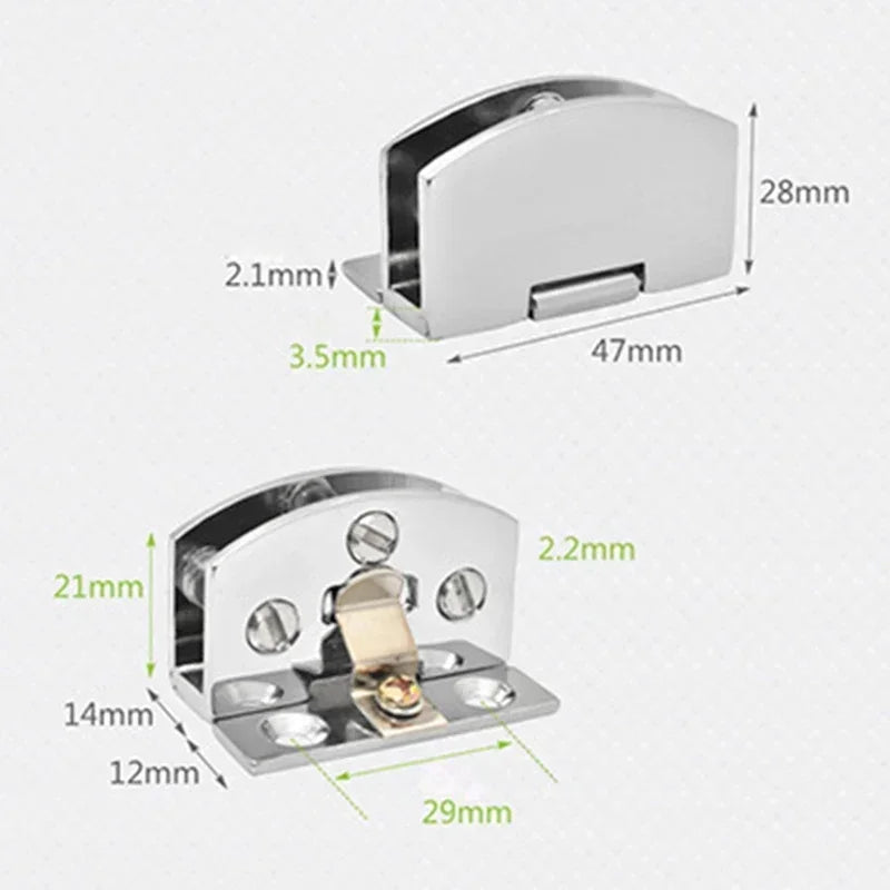 Convenient Practical Glass Hinge Glass Hardware Parts Replacement Display cabine High quality Household Silver Oasis Select