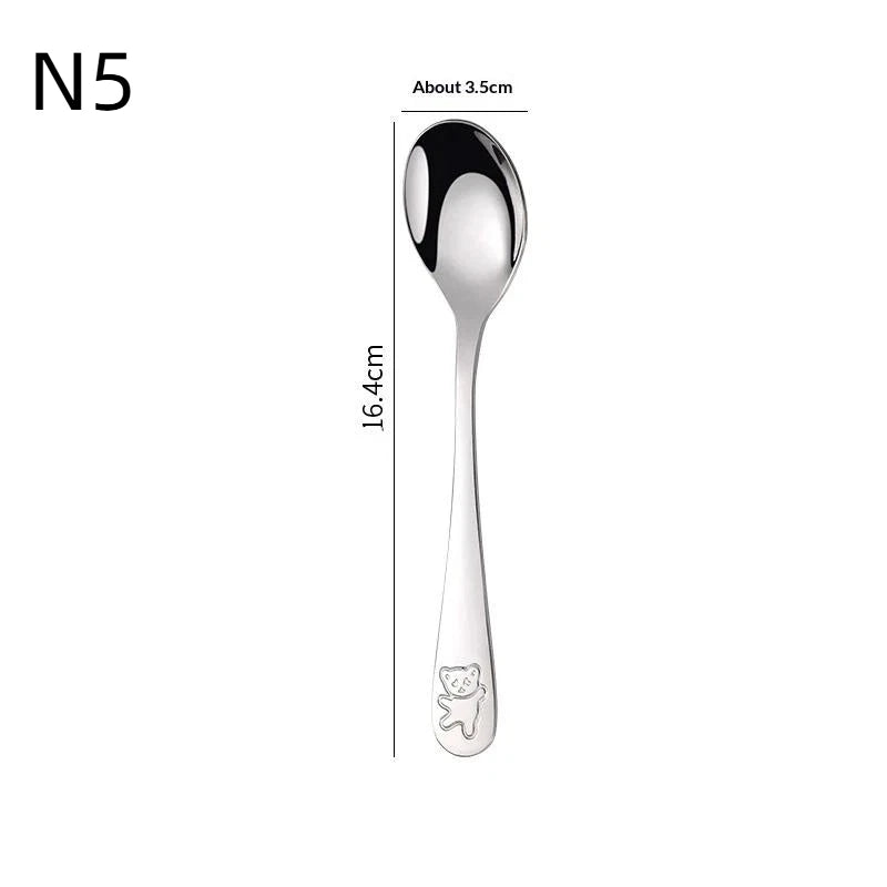 Kids Bear Flatware Set – Stainless Steel Fork Spoon & Knife