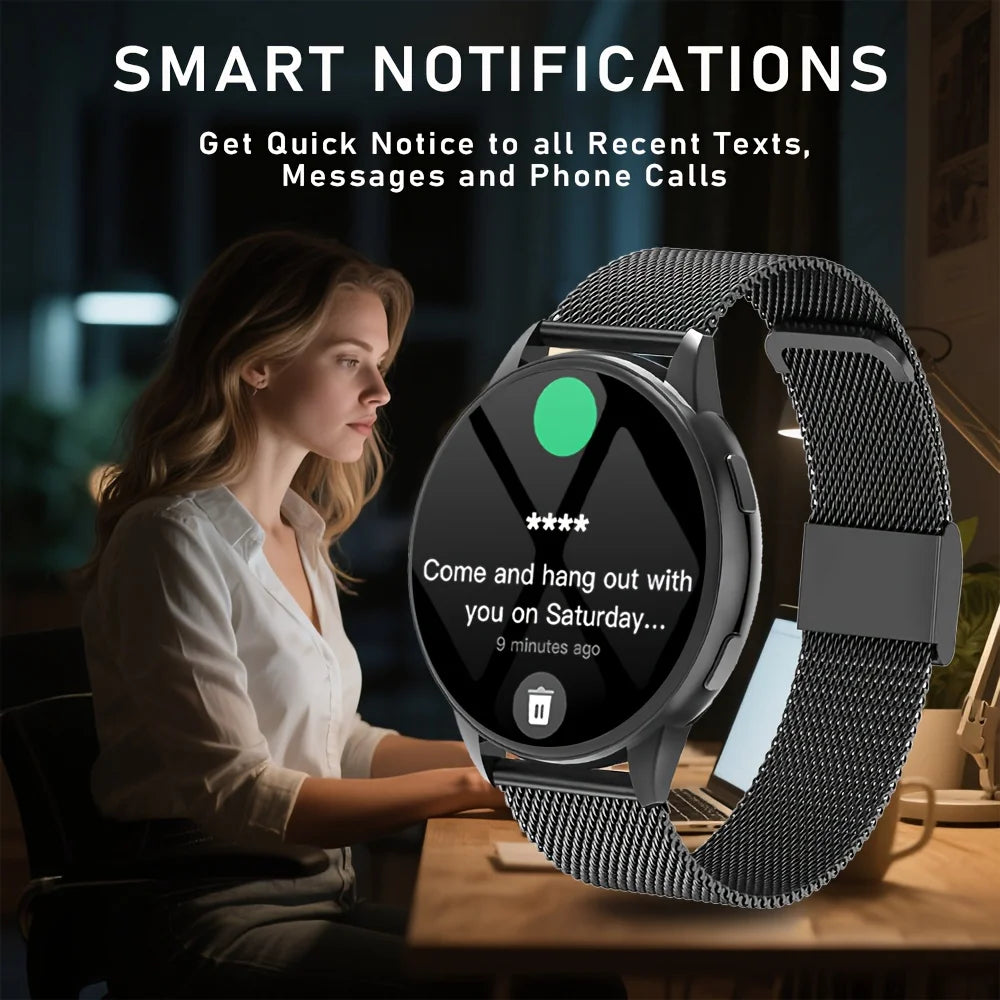 ERUN Smartwatch – Round Screen, Wireless Calls & Sports Mode
