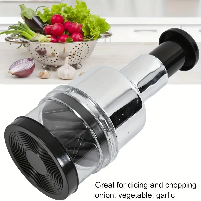 1pc Garlic Press & Crusher, 410 Stainless Steel Masher with Plastic Electroplated Handle, Kitchen Tool for Garlic Ginger Chili Oasis Select 1pc