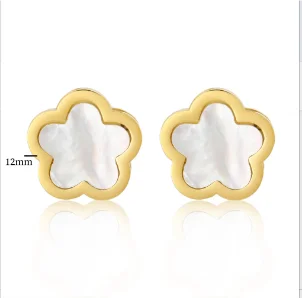 Hoop Earrings for Women Trendy Golden Stainless Steel Earring Jewelry New Oasis Select D40 Gold
