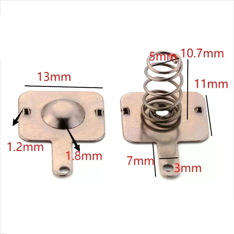 20PCS DIY Accessories 18650 Battery Sheet Spring Contact Sheet Battery Box Positive And Negative Single Bipolar Oasis Select