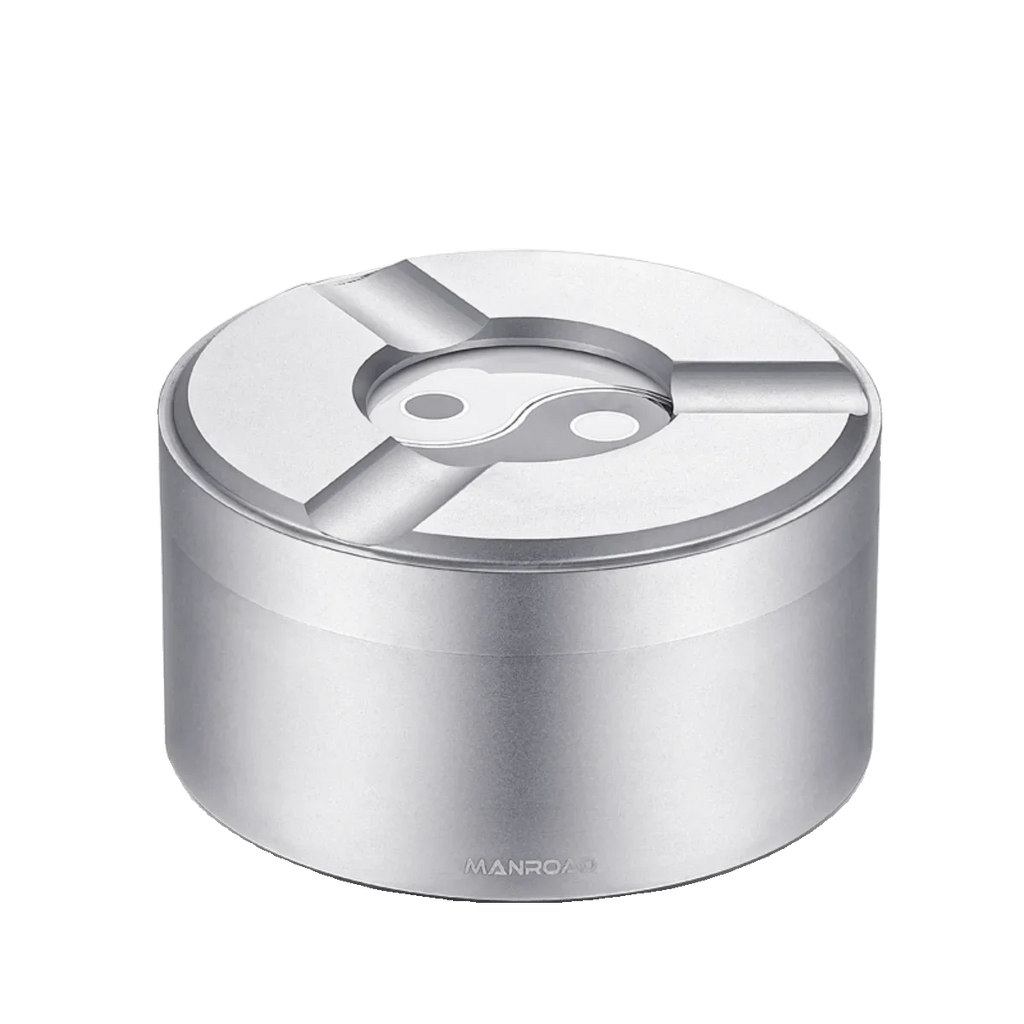 304 Stainless Steel Ashtray with Cover High-end Atmosphere Office Home Living Room Fully Sealed Anti-fly Ash Anti-odor Ashtray Oasis Select