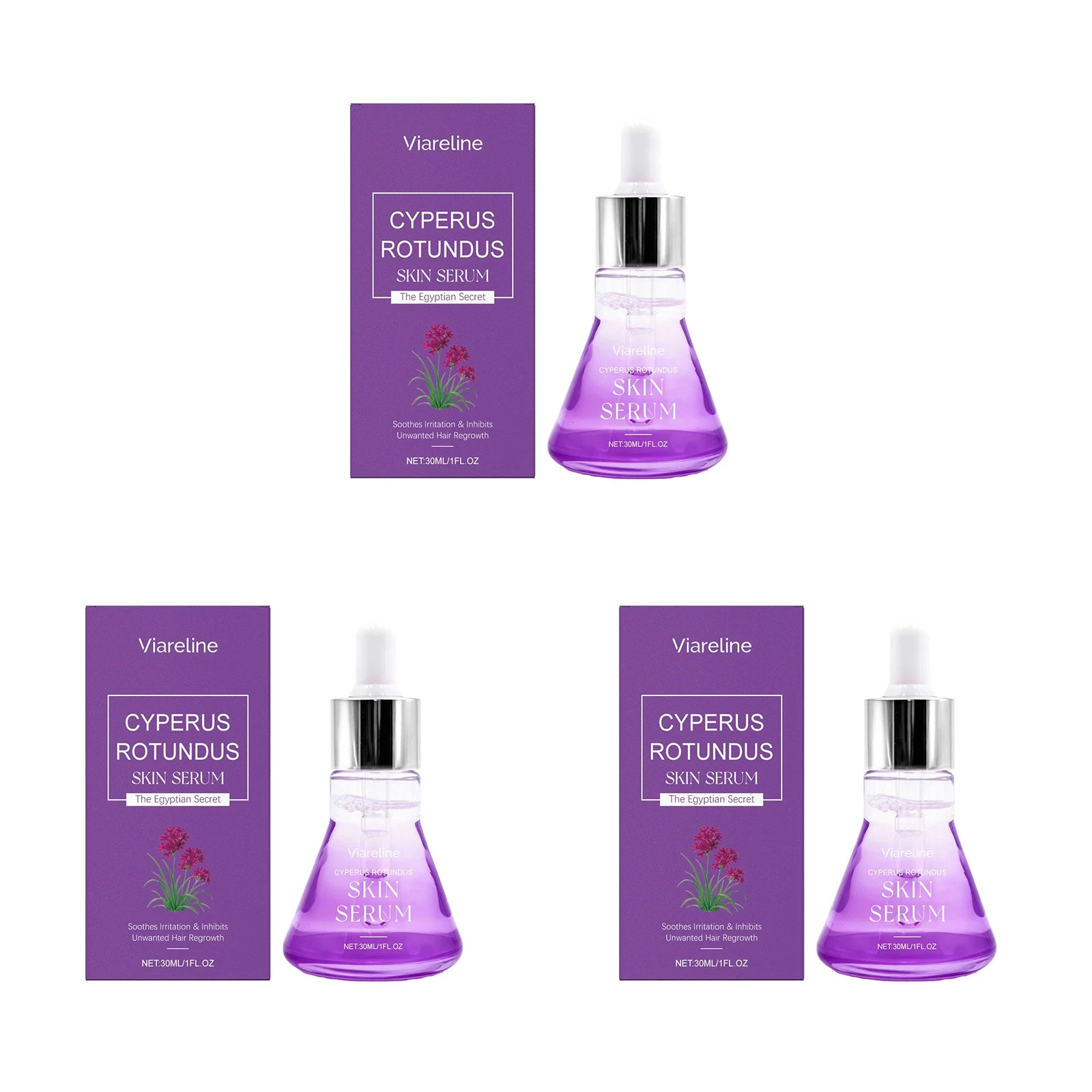 Cyperus Rotundus Skin Serum Hair Growth Inhibitor Natural Soothing Moisturizing Shrinking Pores Body Hair Removal Essence Liquid Oasis Select 90ml boxed