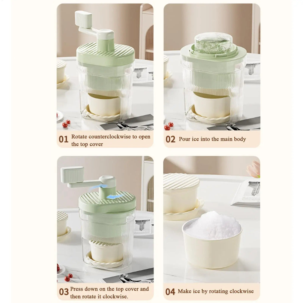 Shaved Ice Machine Snow Cone Machine Manual Portable Ice Crusher and Shaved Ice Machine for Home Kitchen and Picnic Ice tools Oasis Select