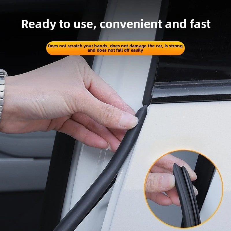 Sound Insulation Sealing Strips 2pcs Car B-pillar Sealing Strip with Steel Bar Car Door Edge Seal Strip Car Rubber Weatherstrip Oasis Select