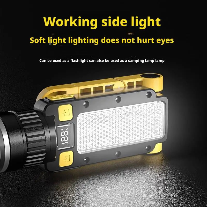 Multi-Purpose Outdoor Flashlight with Magnetic Emergency Lighting Purple Light Detection Work Light for Maintenance Oasis Select